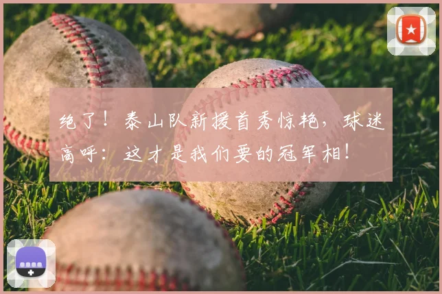 绝了!泰山队新援首秀惊艳,球迷高呼:这才是我们要的冠军相!